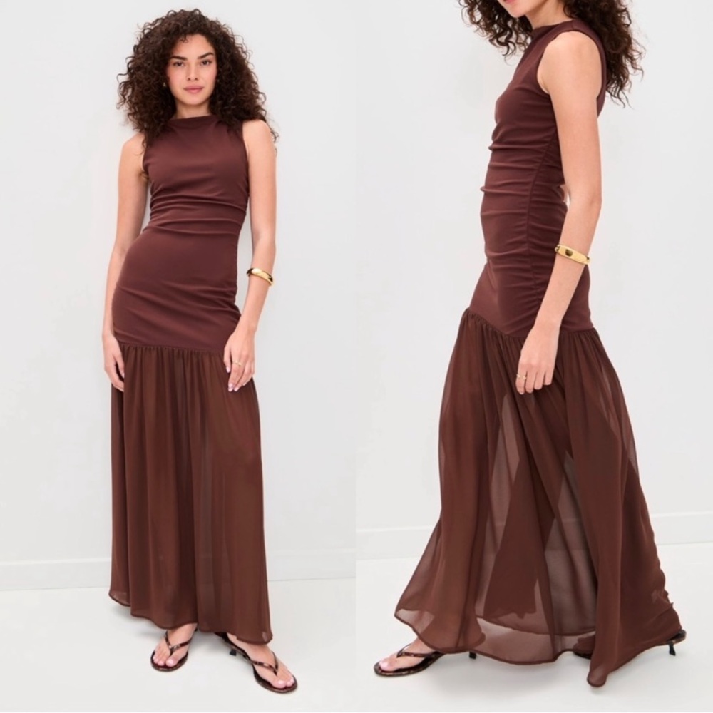 Show Me Your MuMu Brown Aria Halter Dress